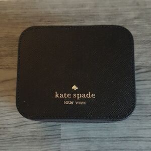 kate spade Black Jewelry Travel Case with Gold Logo